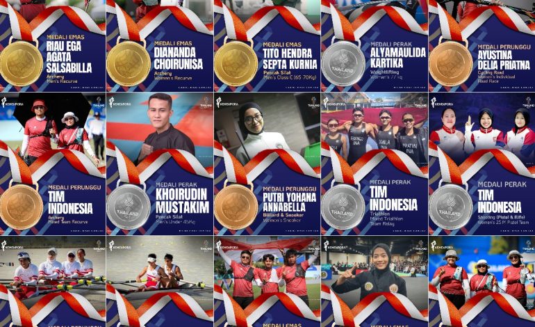 SEA Games 2025 : Tembus 80 Emas Indonesia Capai Target